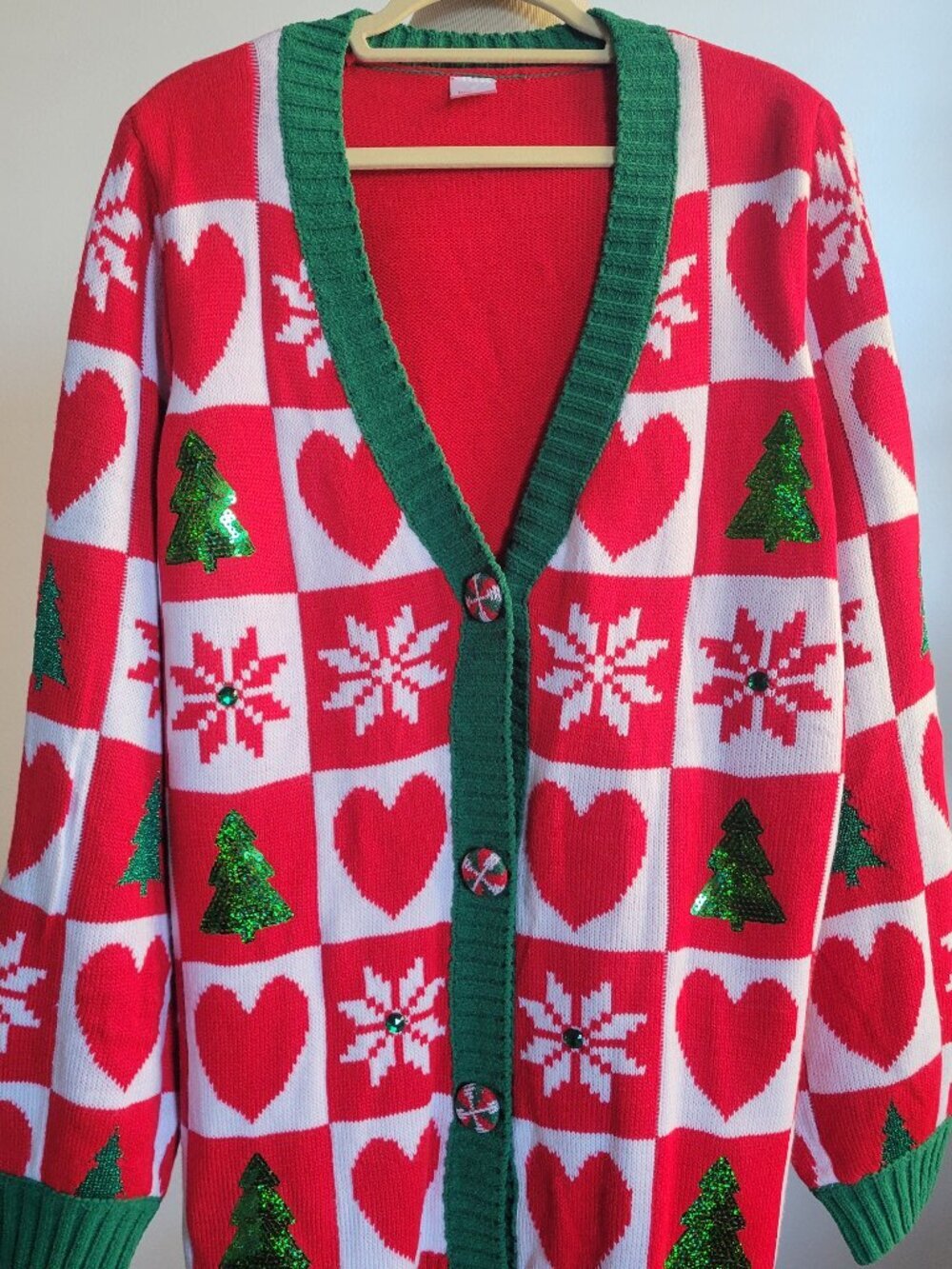Holiday Time Christmas Cardigan Sweater – Women’s XXL (Size 20)